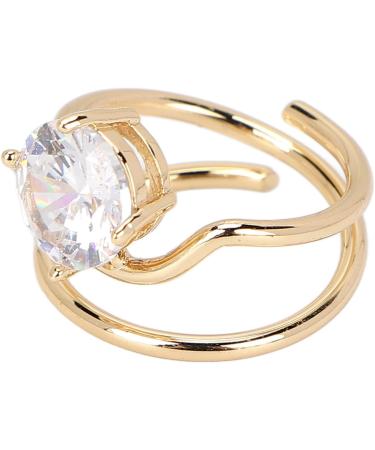 Rhinestones Fingernail Rings Women Finger Nail Rings Electroplated Copper Nail Rings Exquisite Stylish Nail Art Rings for Dancing Party (3053 gold) - Buy Online on GoSupps.com