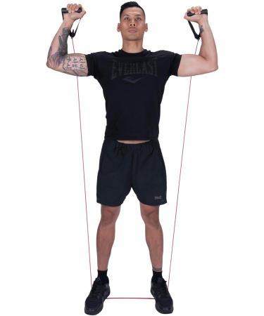 Everlast Medium Resistance Band - Durable Latex Tube with Padded Handles Ideal for Pilates Home Gym Fitness Weight Loss Full-Body Workouts Great Exercise Equipment for Home & Recovery - Buy Online on GoSupps.com