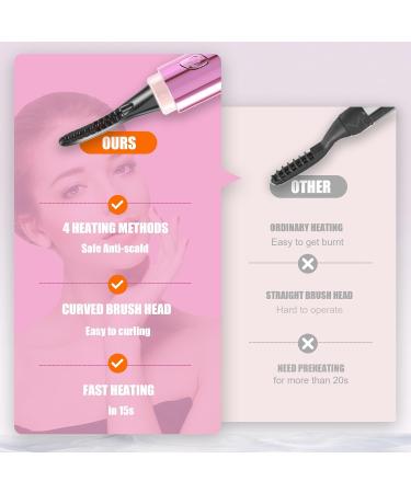 Liseng Portable Electric Eyelash Curler Heated Eyelash Curler Rechargeable Makeup Curling Kit with LED Display 4 Temperature Pink Pink 4 Temperature - Buy Online on GoSupps.com