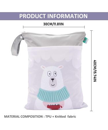 SEAUR Dry Wet Bag | Large Baby Diaper Bag for Kindergarten & Travel | Zippered Washable & Reusable | 30x40cm - Perfect for Swimming & Gym - Buy Online on GoSupps.com