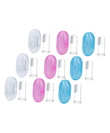 Minkissy 9st finger toothbrush mouth cleaning pencil for babies -hand massage device oral care mouthpiece toothbrush toothbrushes for children toddler finger toothbrush milk teeth cleaner