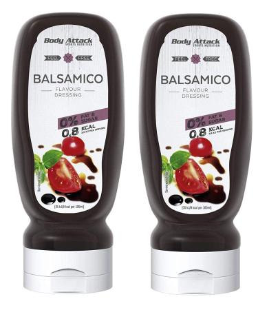Body Attack Salad Dressing - Vegan and Low Carb Pack of 2 (2x 320ml) (Balsamic) Balsamic 320 ml (Pack of 2)