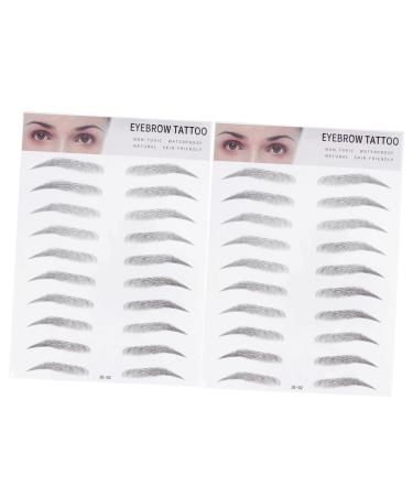 Ipetboom Ipetboom Eyebrow Stickers Eyebrow Transfers Kit for Artificial Brows Easy to Apply for Men and Women Black