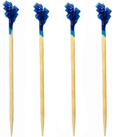 200 Blue Frill Toothpicks - 2.5 Wood & Cellophane Picks for Food & Appetizers by Soodhalter Par-T-Frills - Buy Online on GoSupps.com