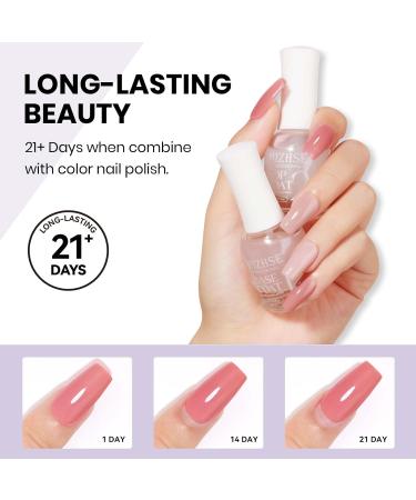 MIZHSE Clear Top Coat Nail Polish - Quick Dry Non-Gel High Shine Glossy Finish for DIY Manicure - 0.5 fl oz (15 ml) - Perfect for Home Use - Buy Online on GoSupps.com