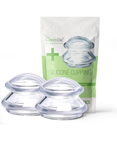 GreenLife Cupping Therapy Sets Silicone Cups for Cupping Set Firm for Muscle Soreness Pain Relief Body Neck KneeSelf Massage Tool Muscle Pain Relief