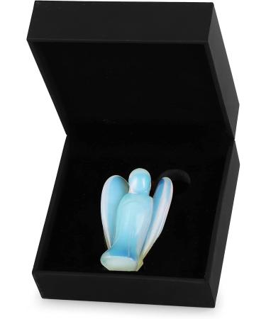 Artistone Opalite Angel Crystal Hand-Carved 2.0 Inch Healing Guardian Gemstone Statue Thanksgiving Guardian Gift Pocket Angel with Gift Box (Opalite) - Buy Online on GoSupps.com