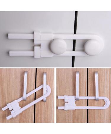 6 Pieces Sliding Cabinet Locks Child Safety Cupboard Locks U-Shaped Child Cabinet Locks Child Proof Locks for Cupboard Kitchen Bathroom Storage Doors Knobs - Buy Online on GoSupps.com
