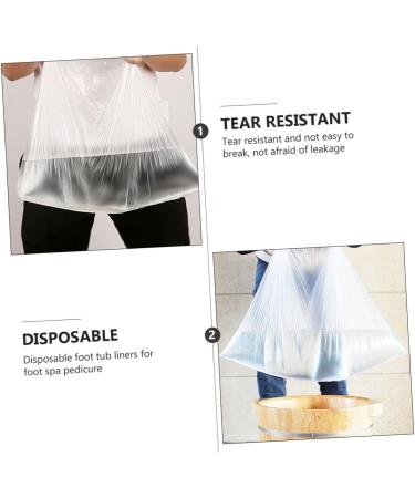 2 Feet Covers Bags or foot bath bucket liner pedicure basin basin liner clear booties pe 65.00X55.00X0.20CM As Shown - Buy Online on GoSupps.com