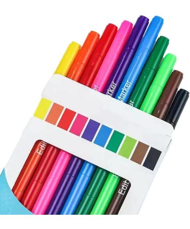 10 Colors Food Coloring Markers Edible Pens Edible Markers for Cookie Decorating Double Sided Available Fine and Thick Tip Food Grade Pens Edible Markers for Fondant Cakes Desserts - Buy Online on GoSupps.com