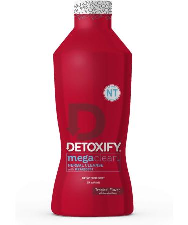 Detoxify Mega Clean NT Herbal Cleanse 32oz - Professionally Formulated Herbal Detox Drink with MetaBoost - Tropical Flavor - Buy Online on GoSupps.com