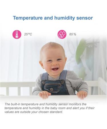 VTech Smart Video Baby Monitor RM7767HD - 7'' Display, Multi-Colour Night Light (Renewed) - White - Buy Online on GoSupps.com