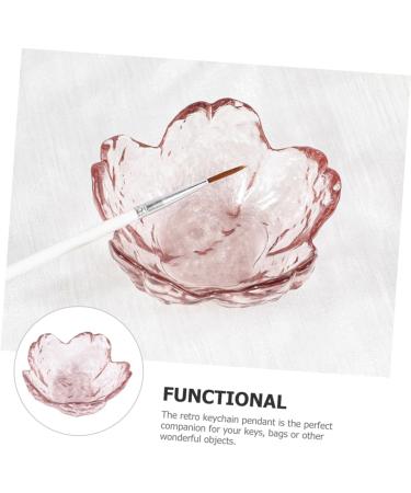 Healeved penholder tool dish for acrylic nails Nail Pen Acrylic Palette nail stand glass nail dish cups Accessories crystal glass glass Cherry blossoms manicure - Buy Online on GoSupps.com