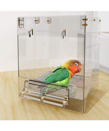 Bath Accessories Bird Bath Box PVC Parakeet Caged Bird Bathing Tub for Small Birds Canary Budgies Parrots Transparent Jaulas Para Pajaros Periquitos - Buy Online on GoSupps.com