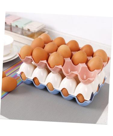 jojofuny 3pcs Boxes Egg Storage Box Plastic Pallets Egg Holder for Refrigerator Fridge Egg Organizer Split - Buy Online on GoSupps.com