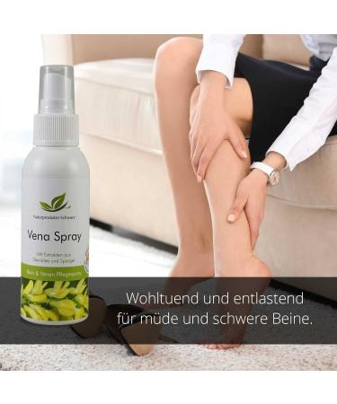 Naturprodukte Schwarz Vena Leg & Vein Spray - Sweet Clover Asparagus & Birch | 100ml - Boost Circulation & Relieve Legs - Buy Online on GoSupps.com