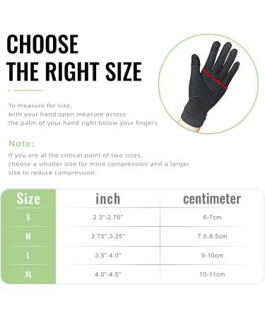 Copper Compression Arthritis Gloves Full Finger for Carpal Tunnel and Hand Pain | Unisex, Small, Black - Buy Online on GoSupps.com