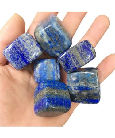 Bulk Natural Lapis Lazuli Cube Tumbled Stones Polished s 15MM-20MM for6pc Can be Used for (Color : 6pc) JZIGTDEM