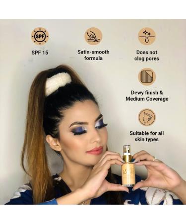 Iib-ba Pure Skin Liquid Foundation - Natural Beige 30ml | Full Coverage l Long Lasting | Lightweight l Oil Free Dewy Finish | SPF 15 | Halal Certified & Vegan Makeup - Buy Online on GoSupps.com