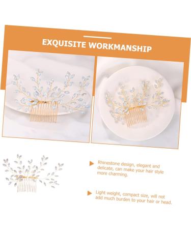 Ipetboom Sweet Rhinestone Hair Accessories Bead Threader Womens Hair Accessories Rhinestone Headpiece Wedding Hair Comb Beads Tiara Bridal Hair Comb Clip Hair Piece Metal Rhinestones Bride - Buy Online on GoSupps.com