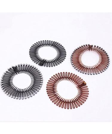 Stretch Hair Combs Plastic Full Circle Headband Flexible Hair Clip Sports Hair Wrap Holder for Women Girls Style 1 - Buy Online on GoSupps.com