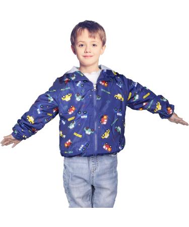 JinBei Toddler Kids Hooded Jacket 1-7 Years | Waterproof Windbreaker Coat for Boys | Sunscreen Outwear Raincoat with Cartoon Design | Lightweight and Thin 140 Voiture - Buy Online on GoSupps.com