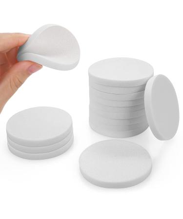 12-Piece White Round Molain Powder Puff Sponge Set for Liquid Foundation & Makeup Application - Buy Online on GoSupps.com