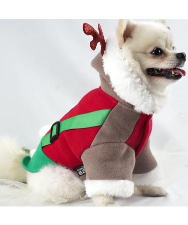 SAMGU Warm Christmas Dog Sweater Hoodie for Large Dogs | Cozy Elk Design | International Shipping Available - Buy Online on GoSupps.com