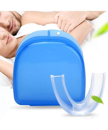 GFRGFH 3PCS Snoring Mouthpiece Prevents Teeth Grinding Silicone Health Sleep Tool With Blue Plastic Box