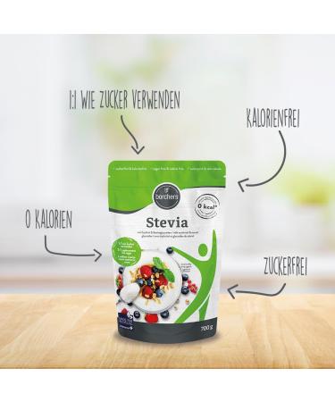 8x Borchers Stevia Crystalline Sweetener - Low-Calorie Value Pack 700g | Healthy Sugar Substitute - Buy Online on GoSupps.com