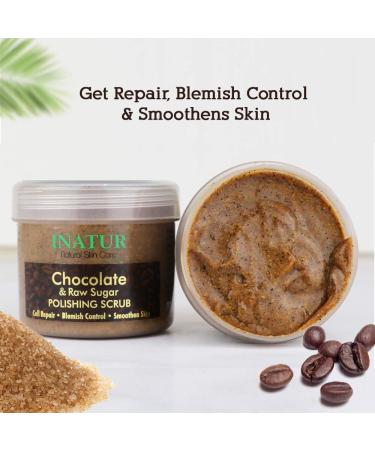 Chocolate & Raw Sugar Polishing Face Scrub 125gm - Nourish & Exfoliate Your Skin | International Shipping Available - Buy Online on GoSupps.com