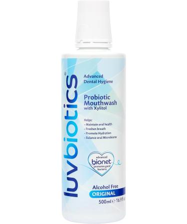 Luvbiotics Probiotic Mouthwash 500ml - Fresh Breath Healthy Gums & Teeth No Alcohol SLS Parabens - Pack of 3 - Heal Mouth Ulcers & Gum Infections - Buy Online on GoSupps.com