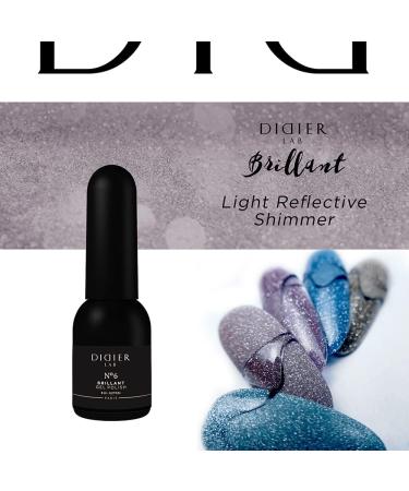 Didier Lab - Premium UV Gel Nail Polish - Brillant No. 06 - Gel Nail Varnish - Nail Art - Long-Lasting High Gloss Wear - Silver Gel Nail Polish - Gel Nails - Glitter Gel Nail Polish - Rich Pigment - Buy Online on GoSupps.com