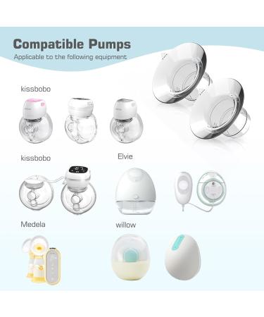 Kissbobo 21mm Flange Insert for Lansinoh, Medela, Elvie & More - Universal Breast Pump Shields - Buy Online on GoSupps.com