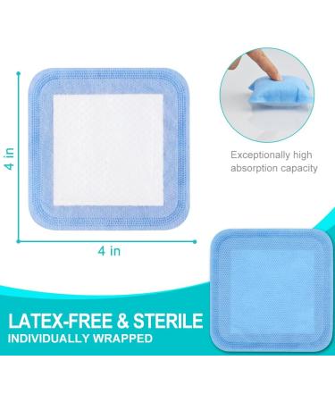Super Absorbent Dressing Pad for Heavy Drainage - Fast Healing Wounds Pressure Sores & Foot Ulcers (4x4 Inch Pack of 5) - International Shipping Available - Buy Online on GoSupps.com