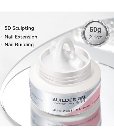  Gwtdtoad 3D Nail Gel - 60ml Solid Sculpting Gel for Nails Non-Sticky 3D Builder Manicure - Modeling Extensions Hand Painting Salon and Home - Buy Online on GoSupps.com