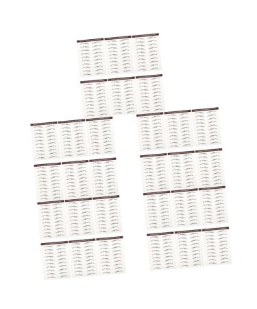 Beavorty 30 Pcs Eyebrow Stickers Waterproof Stickers Brown Eyebrow Sticker Eyebrow Tattoos 4d