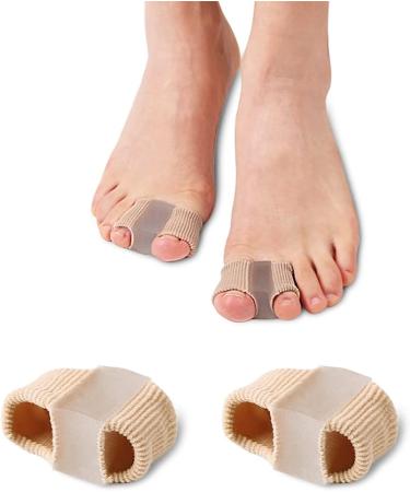 Toe Spacer Gel Toe Spacer Separators Bunion Corrector for Overlapping Toe Straighten & Realign Toes Pain Corrector Pain Relief (2pcs) (L Spacer Thickness 0.7in)