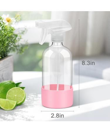 Rionisor Glass Spray Bottles with Silicone Sleeve Protection Empty 16 oz Refiilable Containers Reusable Spray Bottles with Adjustable Nozzle for Hair Cleaning Solutions 2 Pack Blue&Pink 2 Pack Blue green pink - Buy Online on GoSupps.com
