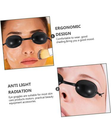 Ipetboom 1 Set Beauty Mask Safety Eye Patch Shade Tanning Bed Sunglasses Sunbathing Goggles Led Light Eye Cover Sunbathing Eye Patch Eye Protection Skin Silica Gel Hood - Buy Online on GoSupps.com