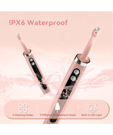 Professional Electric Tooth Polisher & Calculus Remover - 5 Heads USB Charge IPX6 Waterproof for Adults & Kids - Pink - Buy Online on GoSupps.com