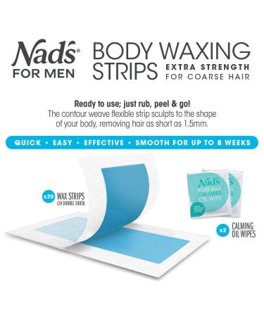 Nad's For Men Body Wax Strips - At Home Waxing Kit for Men - Buy Online on GoSupps.com