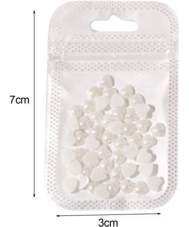 SANWOOD Nail Gems - 50 Pieces 3D Love Heart Ceramic Nail Art Decor | DIY Manicure Sequins for Women - Buy Online on GoSupps.com