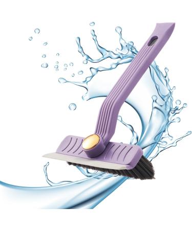 Rotating Tile Brush HeavyDuty Shower Scrubber Brush Scrubbing Cleaning Grout Brush Heavy Duty Stiff Bristle Scrubber Adjustable V Shaped Cleaning Brush for Tiles Mirrors Purple - Buy Online on GoSupps.com