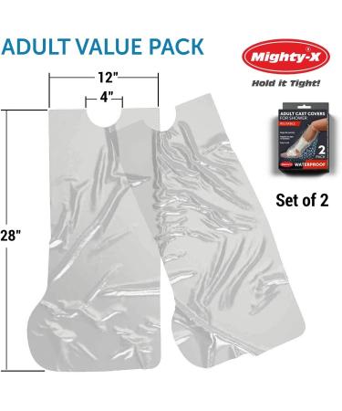 Waterproof Cast Cover Leg Reusable 2pk Protector for Shower - Adult Knee/Ankle/Foot - Half Leg - Buy Online on GoSupps.com