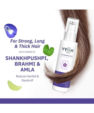 Vyom Shankhpushpi Anti-Hair Fall Oil - Strengthen & Nourish Hair | Certified Organic Plant-Based | 100ML - Buy Online on GoSupps.com