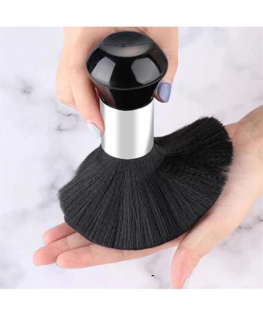 Professional 2-Piece Neck Brush Set for Hairdressing - Hair Cutting Duster Brushes with Handle (Black) - Ideal for Hairdressers & Barbers - International Shipping Available - Buy Online on GoSupps.com