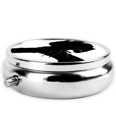 Karate Printed Mini Round Pill Box - 3 Compartment Portable Pill Organizer for Travel Home & Office - Buy Online on GoSupps.com