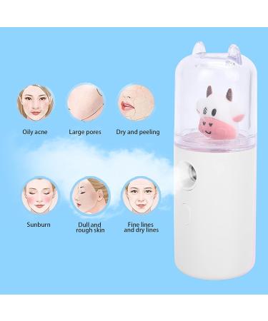 Handy Mist Sprayer Cute cartoon animal portable facial mist sprayer home office moisturizing spray USB Rechargeable Moisturizing Skin Care(White) - Buy Online on GoSupps.com