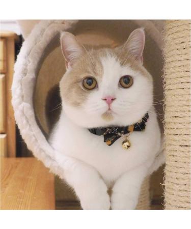 Necoichi Kimono Bow Tie Cat Collar in Black - Stylish and Adjustable - Buy Online on GoSupps.com